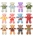Zhanmai 12 Set Valentines Bears Bulk Stuffed Animal with Removable Clothes 12 Inch Cute Bears Soft Plush Toy Gift for Kids Boys Girls Baby Shower Birthday Party Favor Decoration Supplies